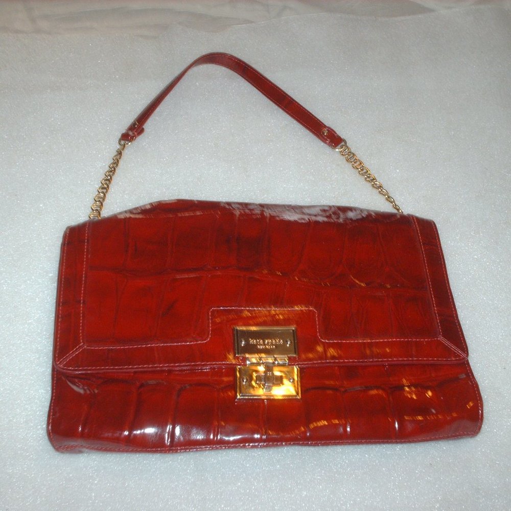 Very lovely Kate Spade leather alligator print purse